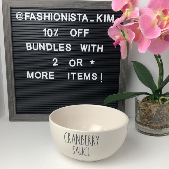 🦃🍷 New with tags Rae Dunn cranberry sauce bowl - Picture 2 of 8